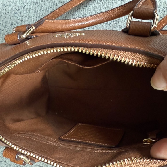 Coach Tan Leather Satchel Bag - Picture 9 of 9